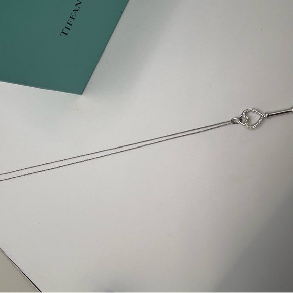 Tiffany & Co. 18K White Gold .8ctw Diamonds Chain Necklace - Picture 7 of 10